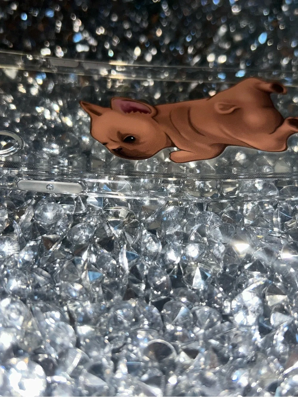 iPhone X/XS Back Case Clear Transparent Brown 3D Dog Cartoon Lightweight